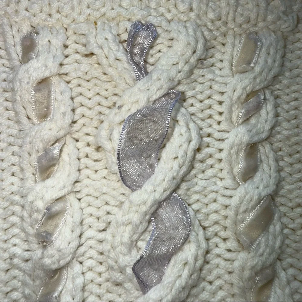 The Children's Place White Sweater with Floral Embroidery